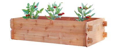 Timberlane Gardens Raised Garden Bed Kit Double Deep (Two 2x4) Select Cedar