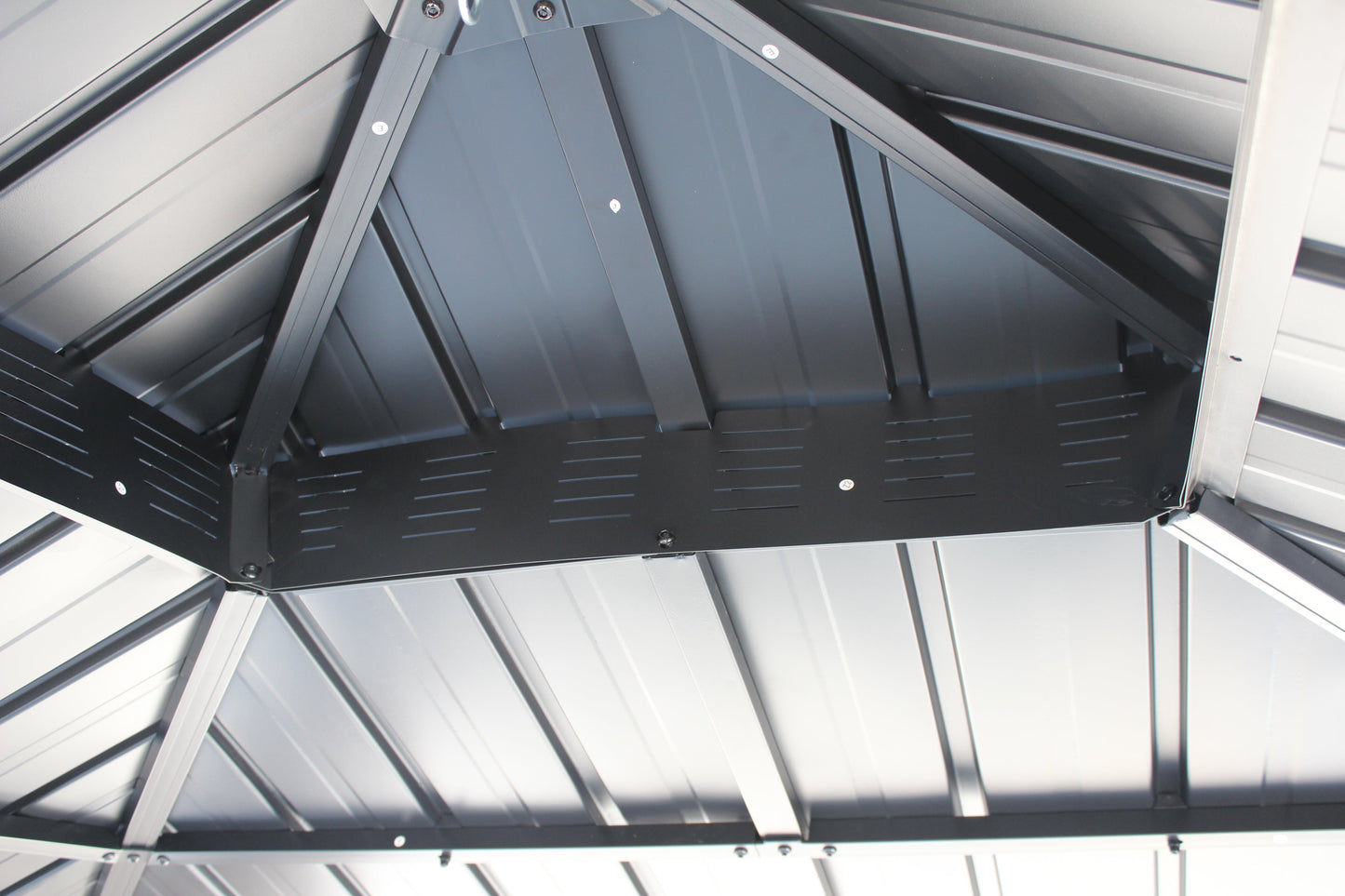 Ainfox 10x12 Double Roof Iron Gazebo With Classic Thin Mosquito Net