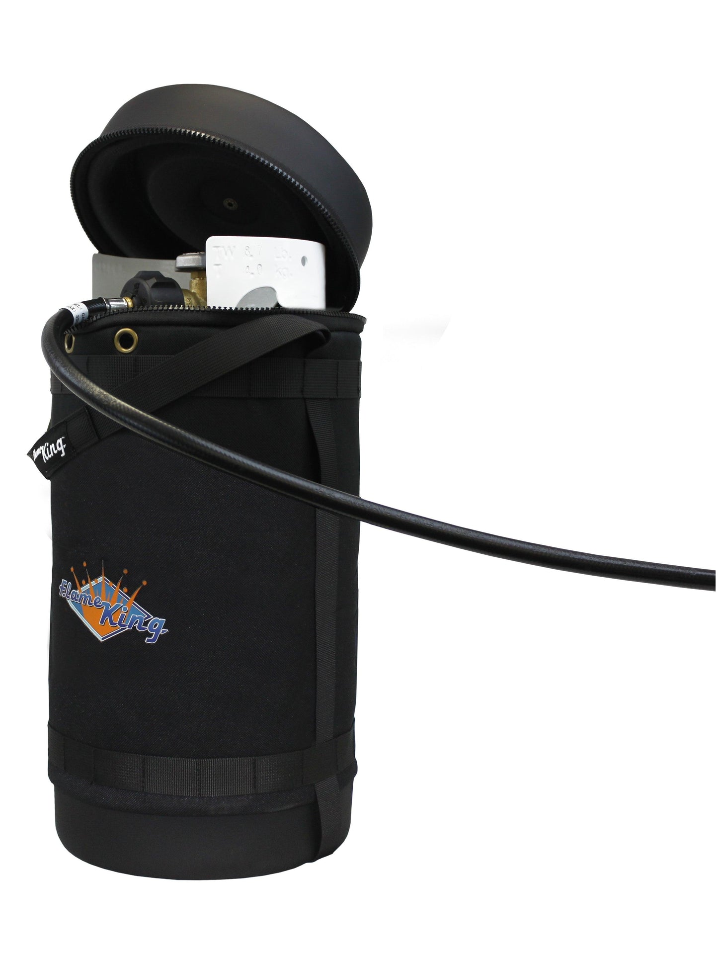 Flame King Propane Gas Hauler Kit 10lb Propane Tank, Adapter Hose and Insulated Protective Carry Case