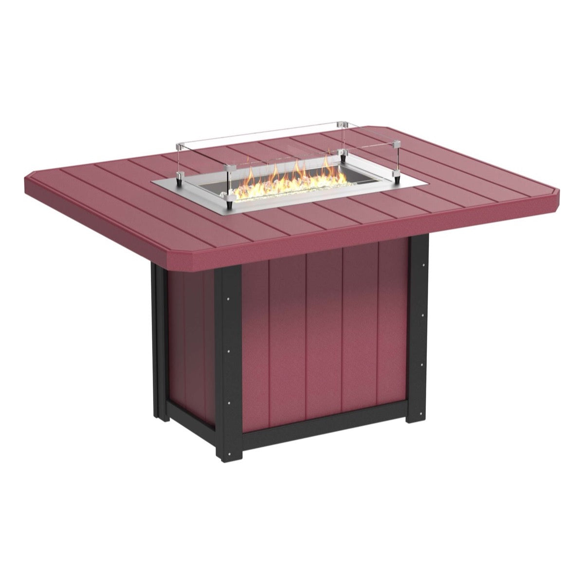 LuxCraft Poly Lumin Fire Table 62″ Rectangular