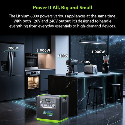 Nature's Generator Lithium 6000 Power Station