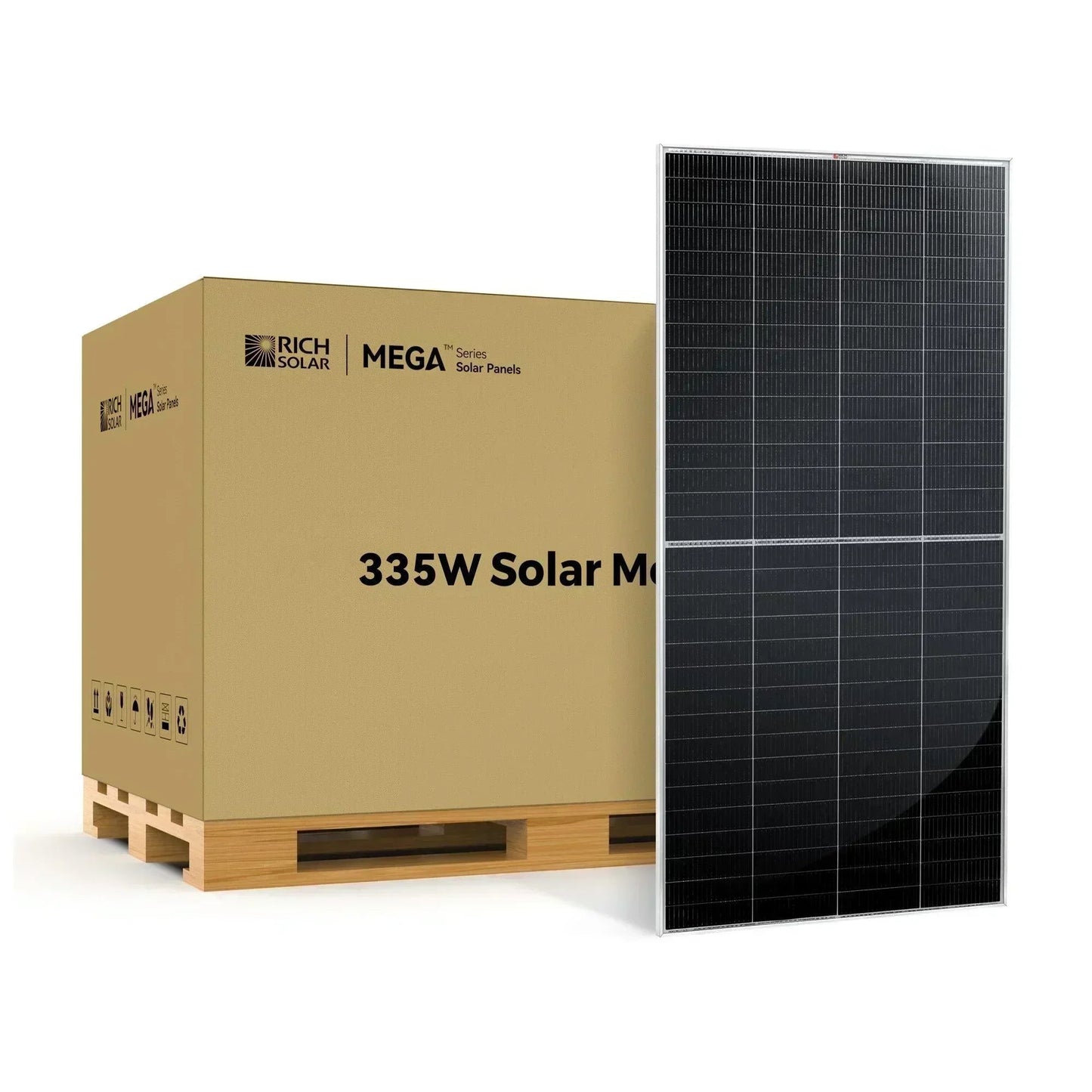 Rich Solar MEGA 335 Watt Solar Panel | Premium Grid-tie or Off-grid Solar Panel for Residential, Commercial, Agriculture