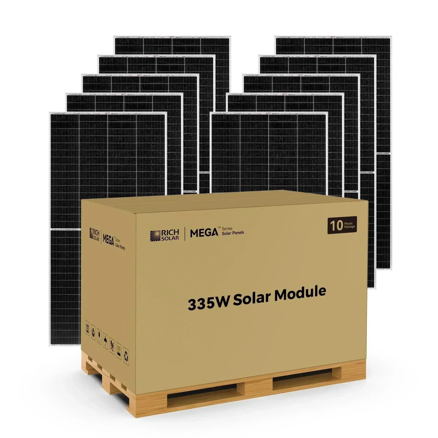 Rich Solar MEGA 335 Watt Solar Panel | Premium Grid-tie or Off-grid Solar Panel for Residential, Commercial, Agriculture