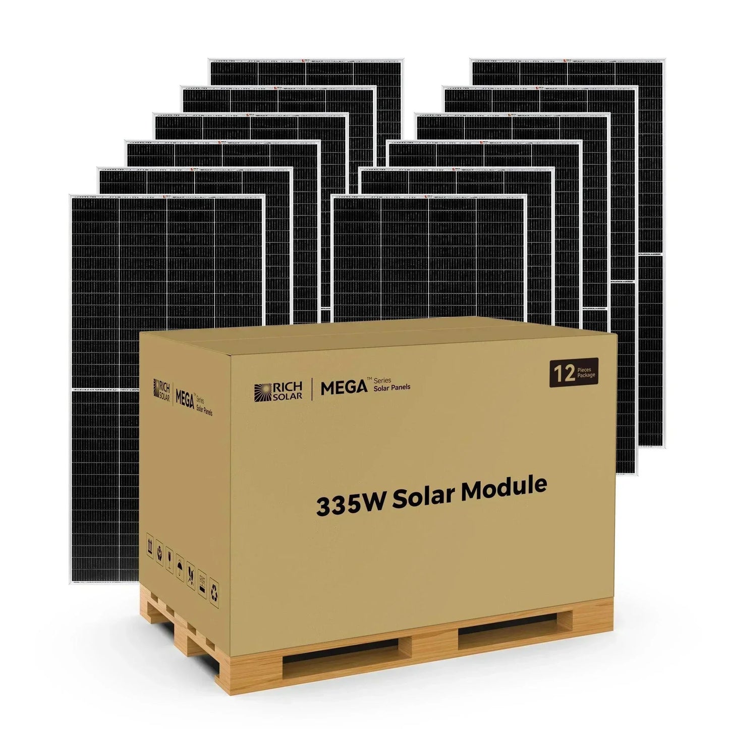 Rich Solar MEGA 335 Watt Solar Panel | Premium Grid-tie or Off-grid Solar Panel for Residential, Commercial, Agriculture