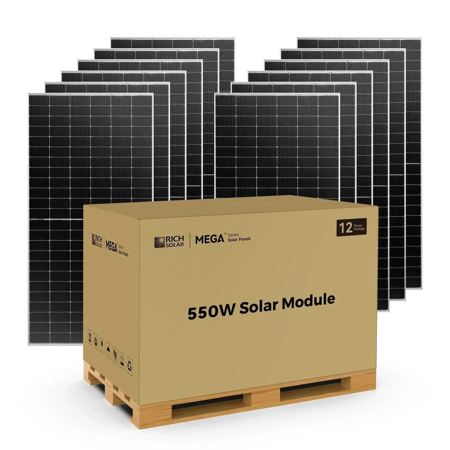 Rich Solar MEGA 550 Watt Solar Panel | Premium Grid-tie or Off-grid Solar Panel for Residential, Commercial, Agriculture