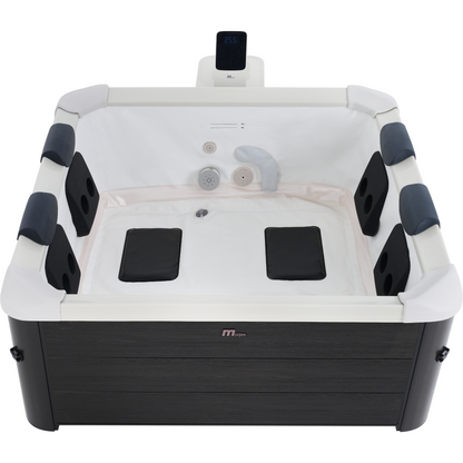 MSpa Frame Series Oslo Square 6 Person Portable Outdoor Hot Tub Spa