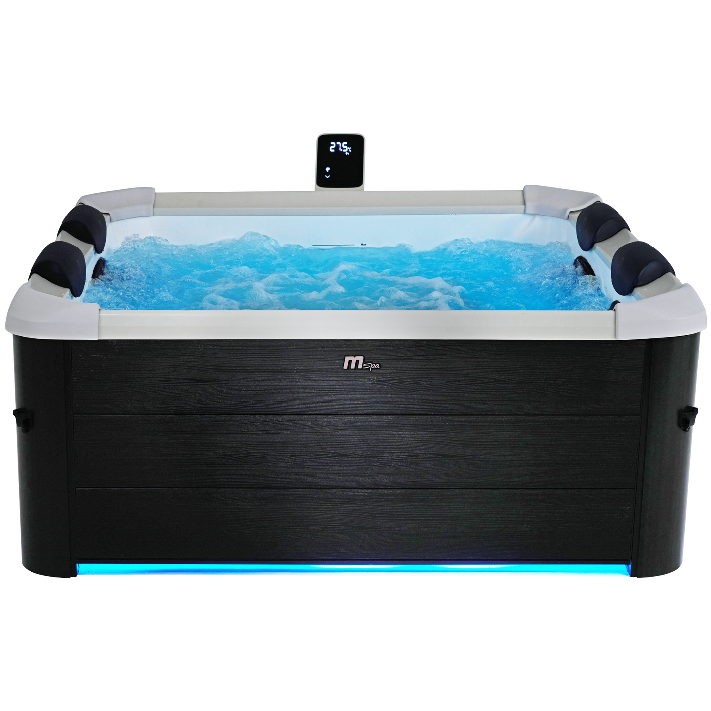 MSpa Frame Series Oslo Square 6 Person Portable Outdoor Hot Tub Spa