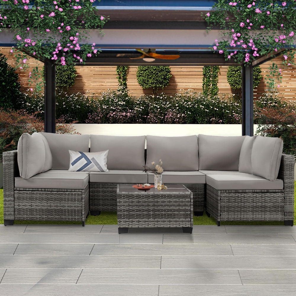 Ainfox  7PCS Patio Sofa Set For Indoor And Outdoor