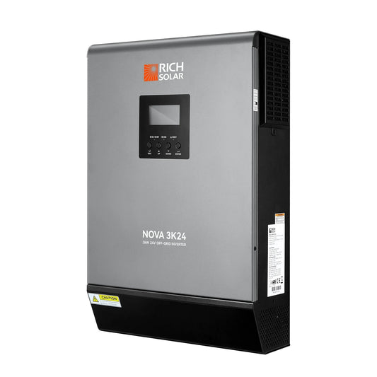 Rich Solar NOVA MAX 3K | 3000W 24V Hybrid Inverter for RVs, Trailers, Campers, Vans, Trucks, Overlanders, Boats