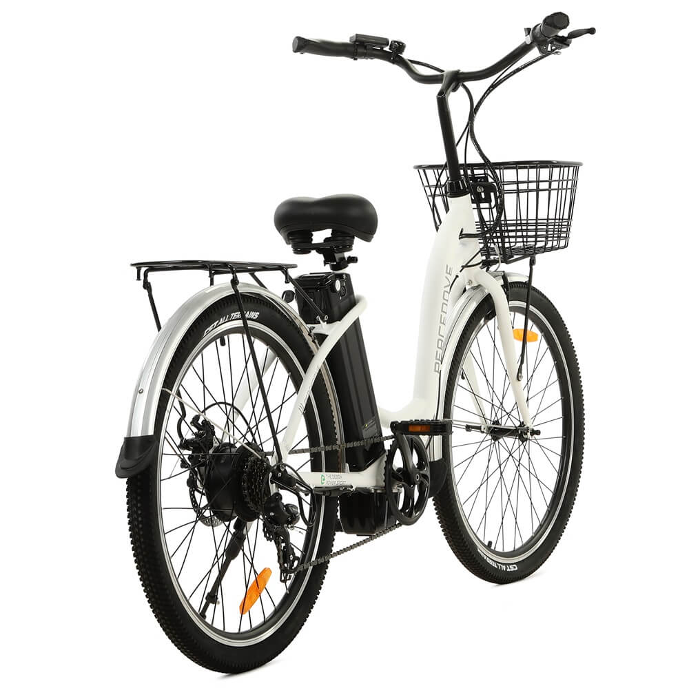 Ecotric 26inch White Peacedove Class 2 Electric City Bike 350W 36V/10AH 20-25mph