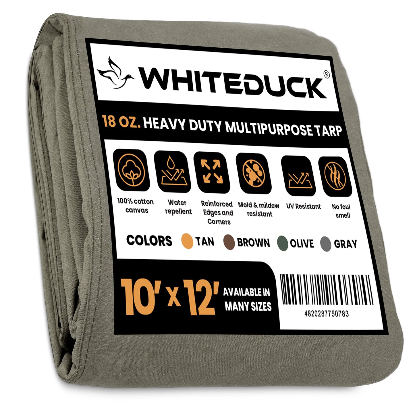White Duck Outdoors 18 oz. 100% Cotton Canvas Tarp