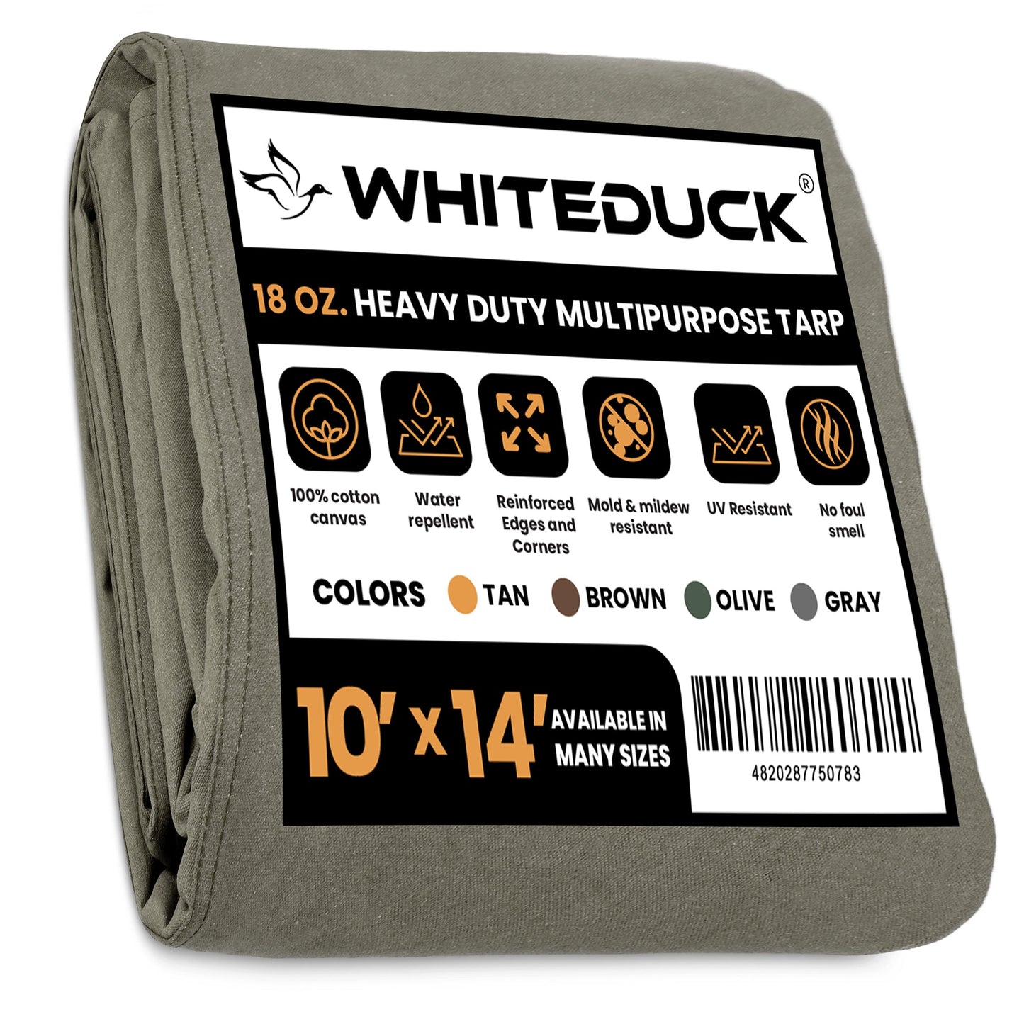 White Duck Outdoors 18 oz. 100% Cotton Canvas Tarp