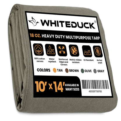 White Duck Outdoors 18 oz. 100% Cotton Canvas Tarp