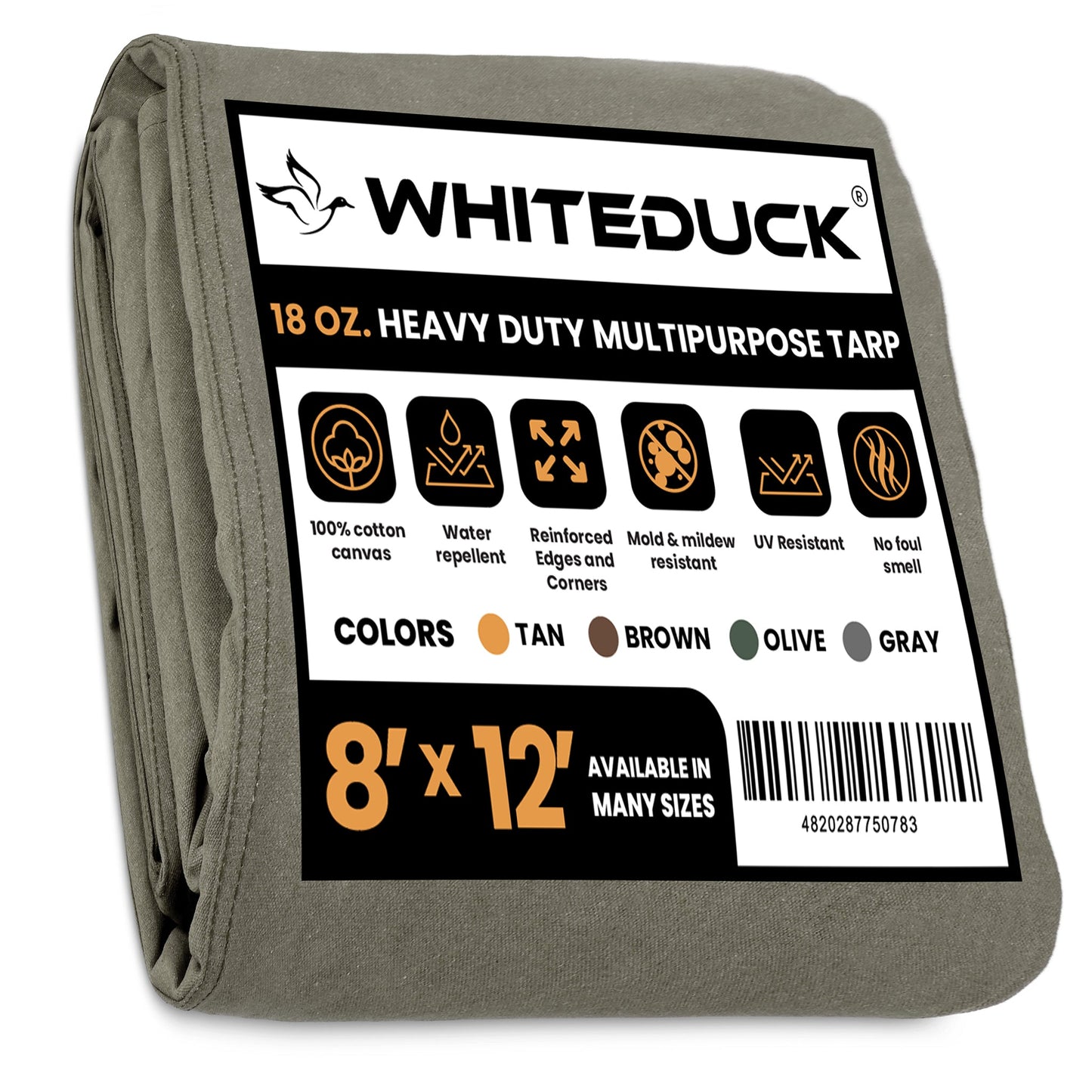 White Duck Outdoors 18 oz. 100% Cotton Canvas Tarp