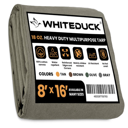 White Duck Outdoors 18 oz. 100% Cotton Canvas Tarp