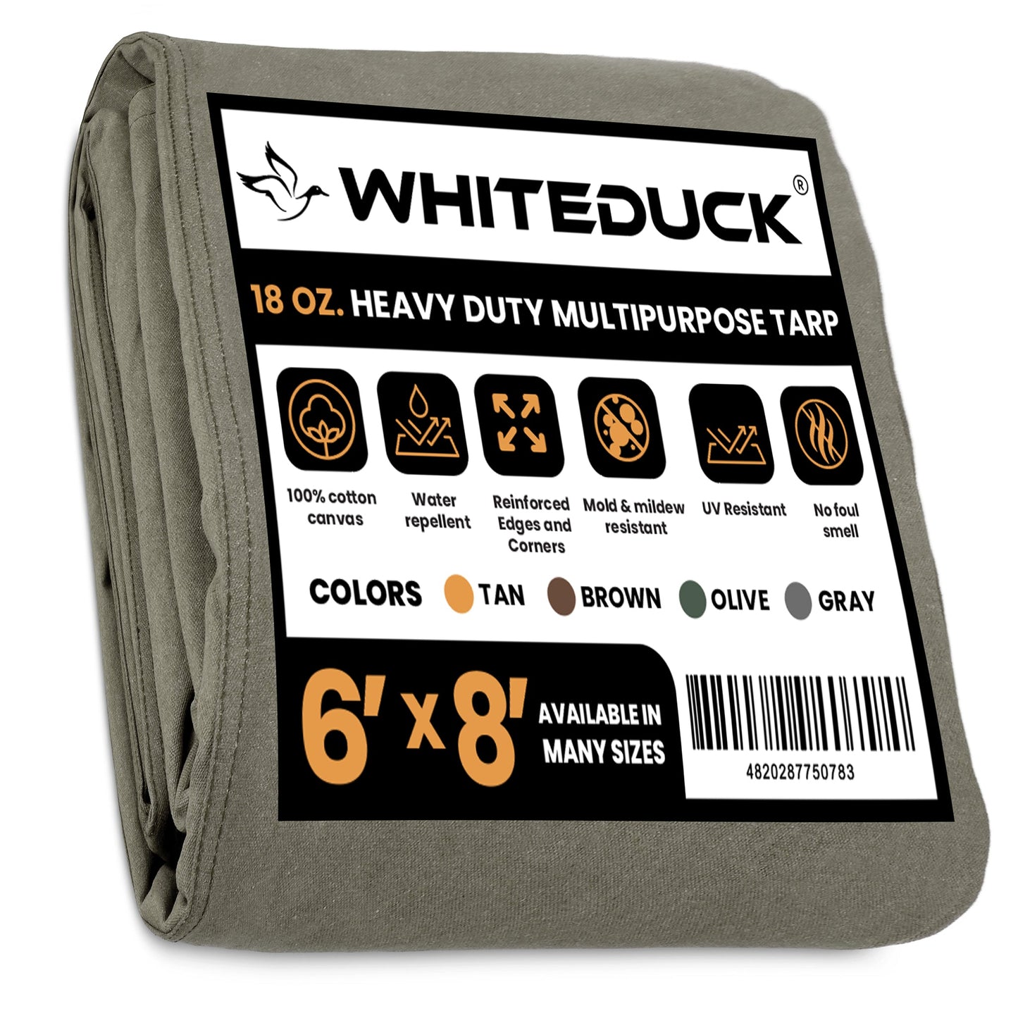 White Duck Outdoors 18 oz. 100% Cotton Canvas Tarp