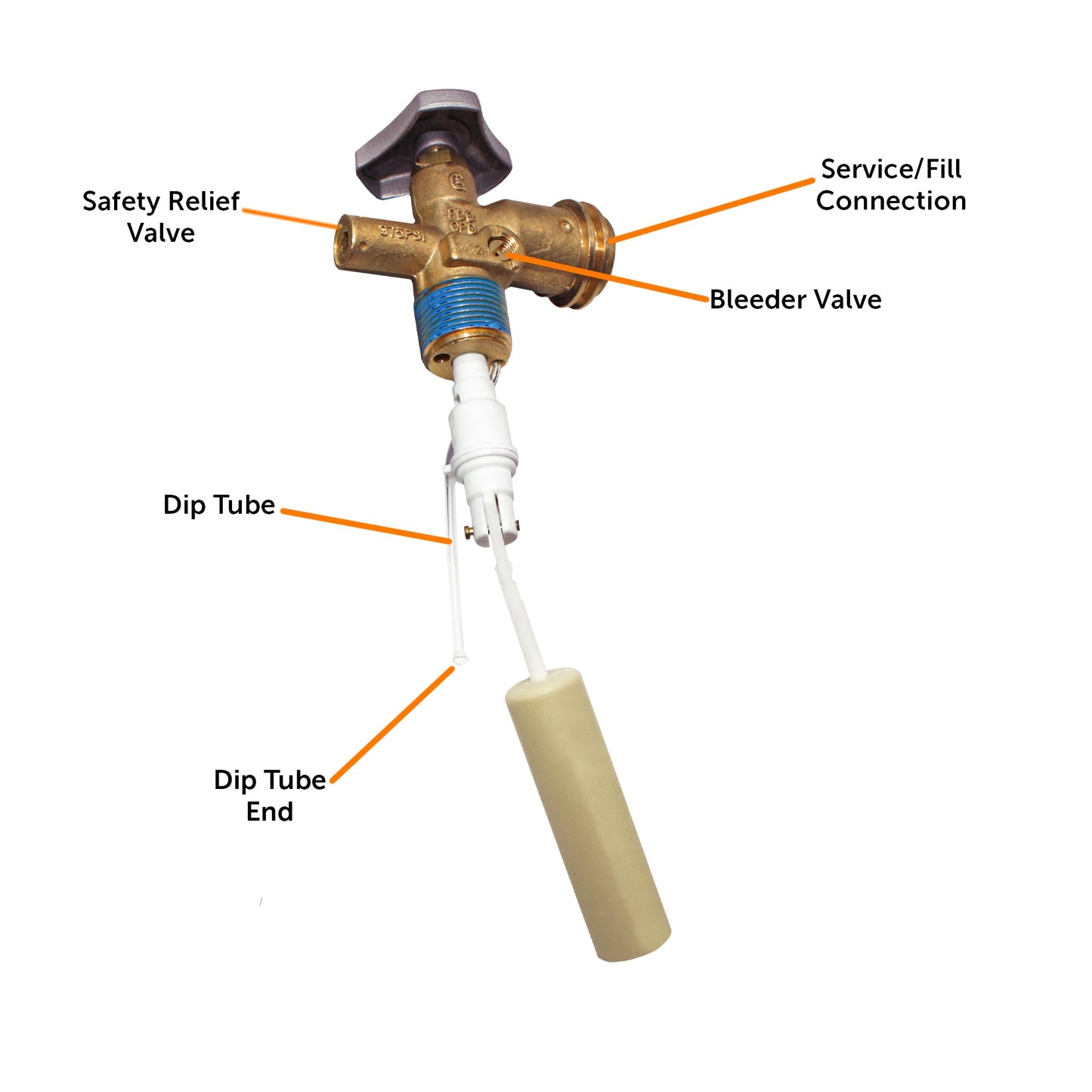 Flame King 20lb OPD Valve For Hog or Horizontal Propane Cylinder