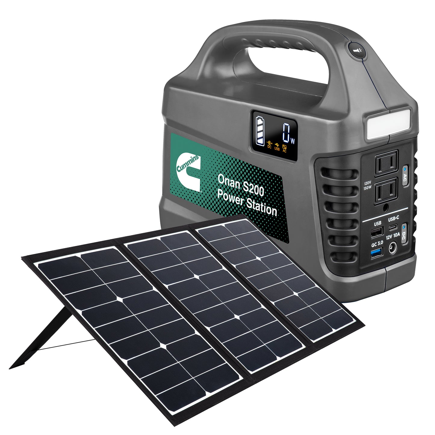 cummins onan s200 power station with 60 watt solar panel bundle