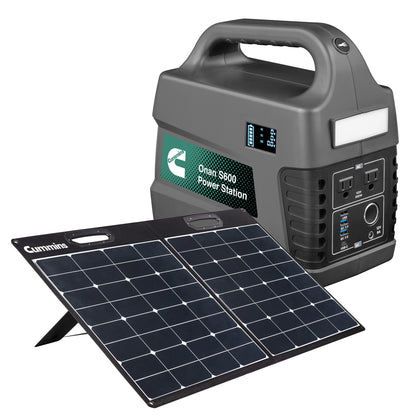 cummins onan s600 power station with 100 watt solar panel bundle