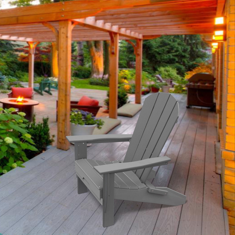 PolyTEAK Heritage Folding Adirondack Chair by ResinTEAK