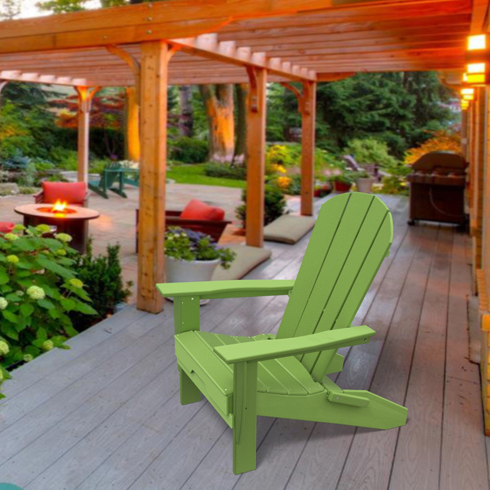 PolyTEAK Heritage Folding Adirondack Chair by ResinTEAK