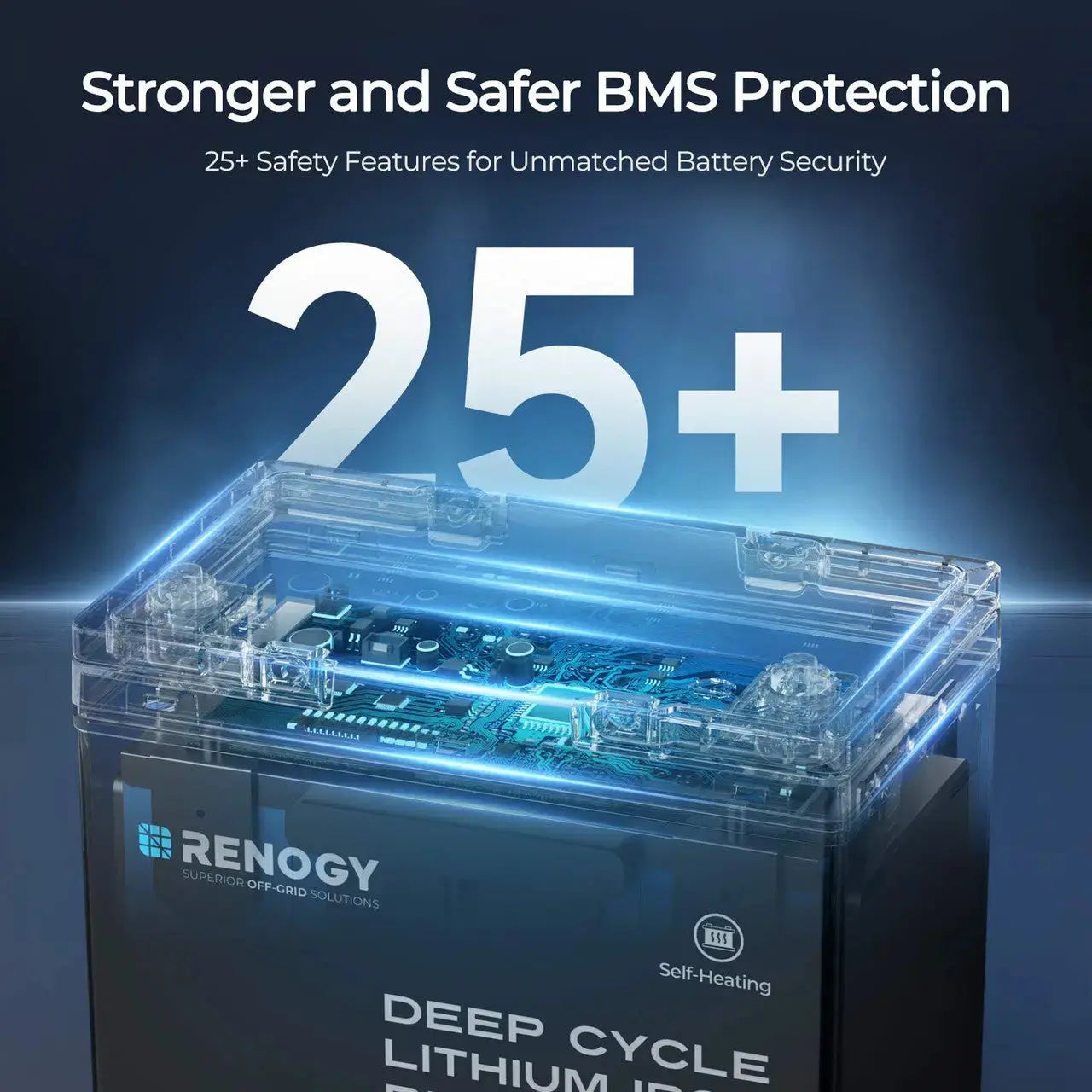 Renogy Core Mini - DuoHeat Tech 12V 100Ah Lithium Iron Phosphate Battery