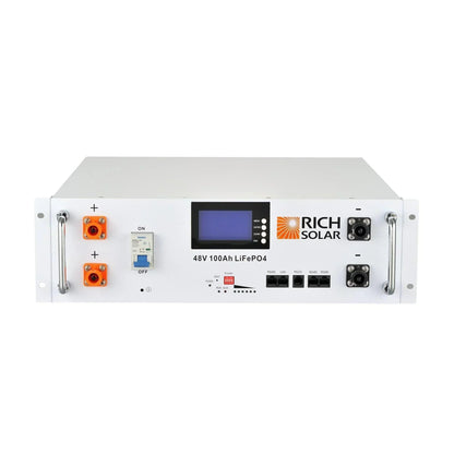 Rich Solar ALPHA 5 | 48V 100Ah LiFePO4 Battery Server Rack Lithium for Residential, Commercial, Off-Grid