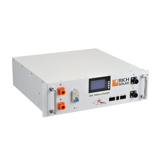 Rich Solar ALPHA 5 | 48V 100Ah LiFePO4 Battery Server Rack Lithium for Residential, Commercial, Off-Grid