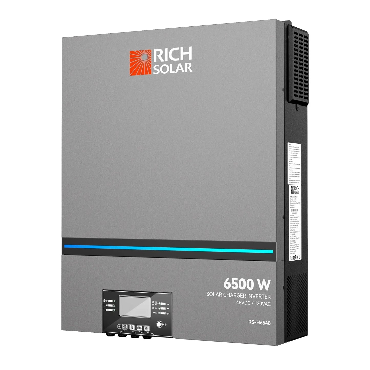 Rich Solar NOVA 6K 6500 Watt (6.5kW) 48 Volt Off-Grid Hybrid Solar Inverter | 48V Hybrid Inverter for RVs, Cabins, Tiny Homes, ADUs, Residential, Commercial, Off-Grid