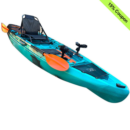 Reel Yaks 10.8ft Rapido Modular Propeller Drive Pedal Fishing Kayak | 440lbs Capacity | 2 Piece