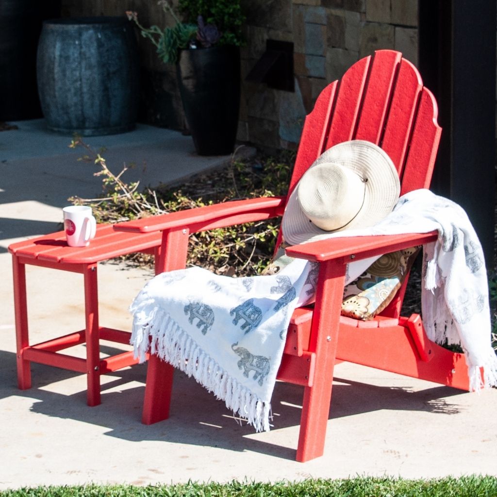 PolyTEAK New Tradition Folding Adirondack Chair by ResinTeak