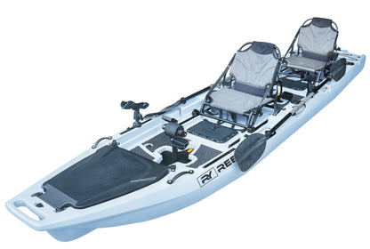 Reel Yaks 13.8ft  Rocket Propeller Drive Tandem & Solo Modular Fishing Kayak | Propeller Drive | 550lbs Capacity | 3 Piece