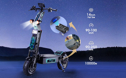 eBike Boys Obarter D5 Electric Scooter - 5000W, 70km/h Max Speed, Removable Battery