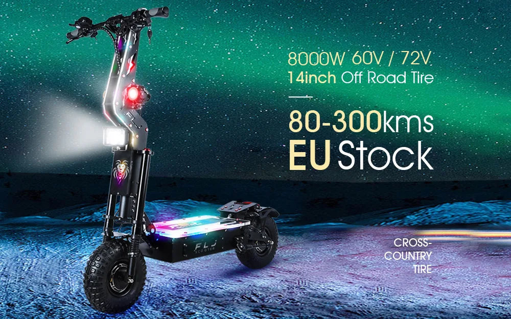 eBike Boys Obarter D5 Electric Scooter - 5000W, 70km/h Max Speed, Removable Battery