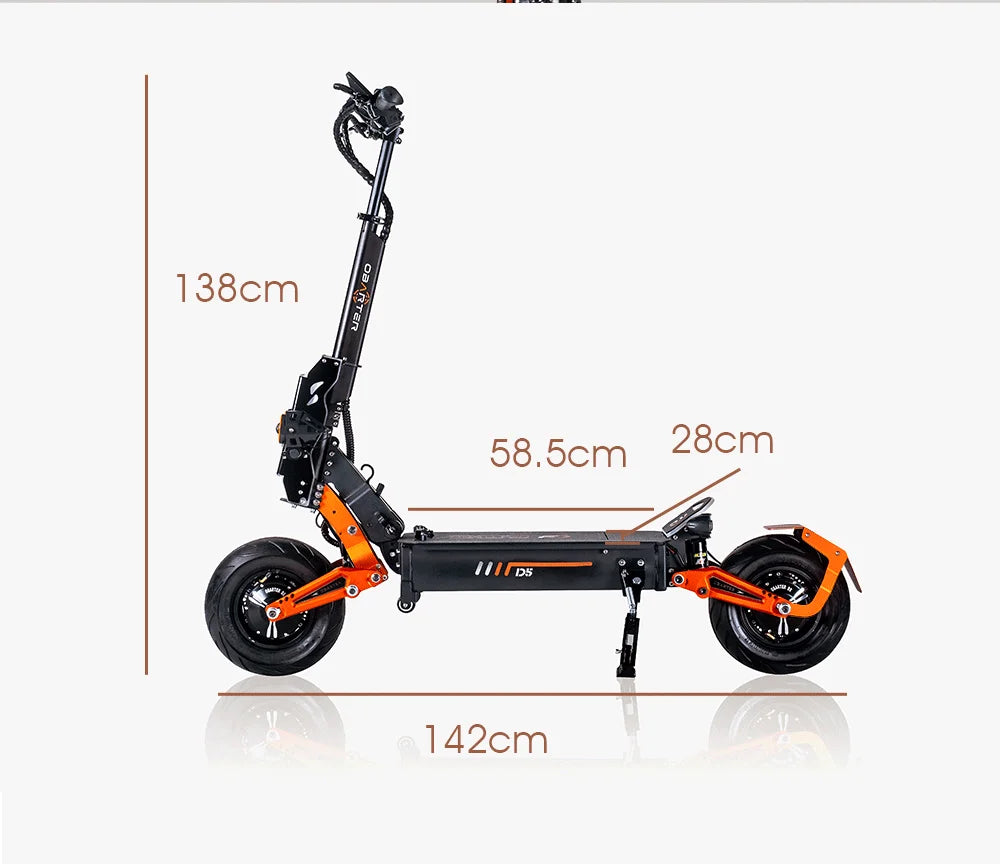 eBike Boys Obarter D5 Electric Scooter - 5000W, 70km/h Max Speed, Removable Battery