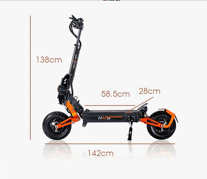 eBike Boys Obarter D5 Electric Scooter - 5000W, 70km/h Max Speed, Removable Battery