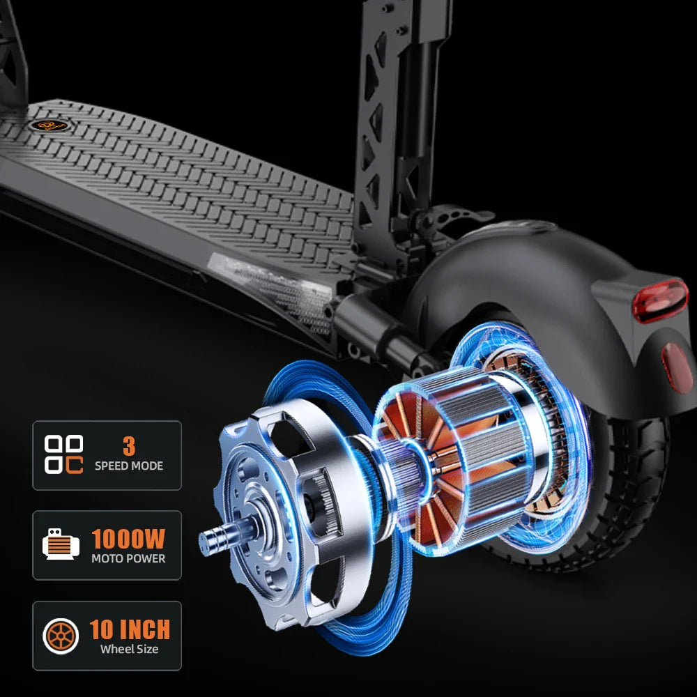 eBike Boys RT6 1000W Electric Scooter - 48V, 40-50km Range, Foldable