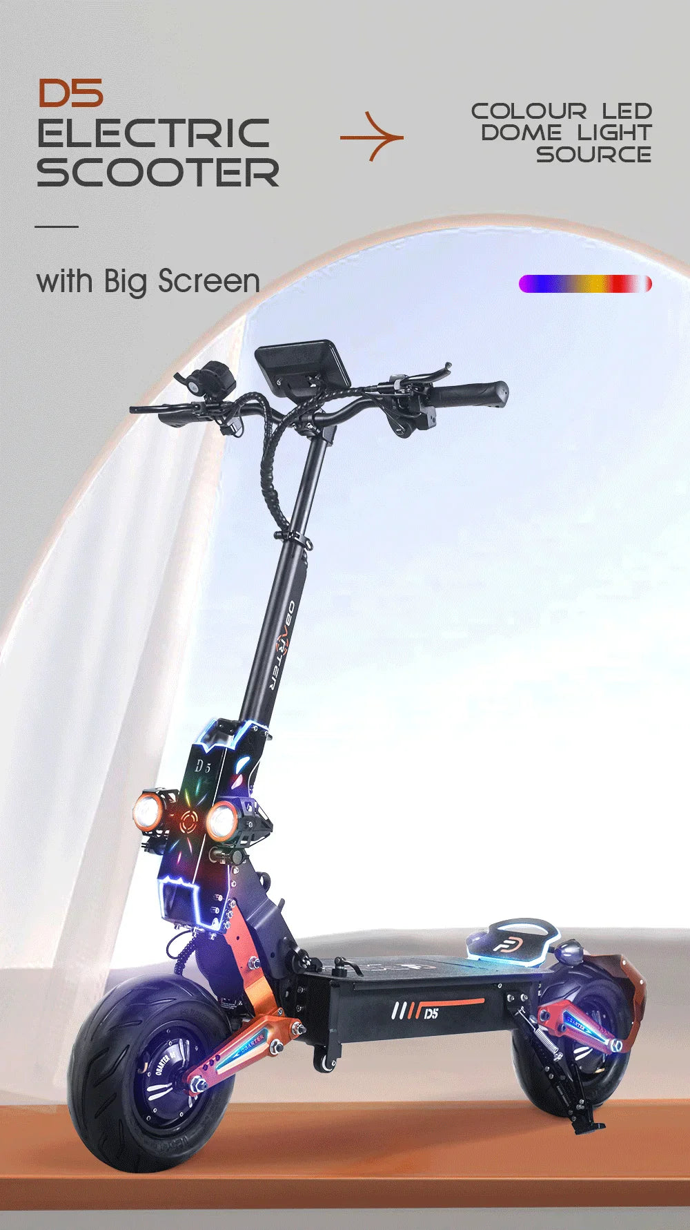 eBike Boys Obarter D5 Electric Scooter - 5000W, 70km/h Max Speed, Removable Battery