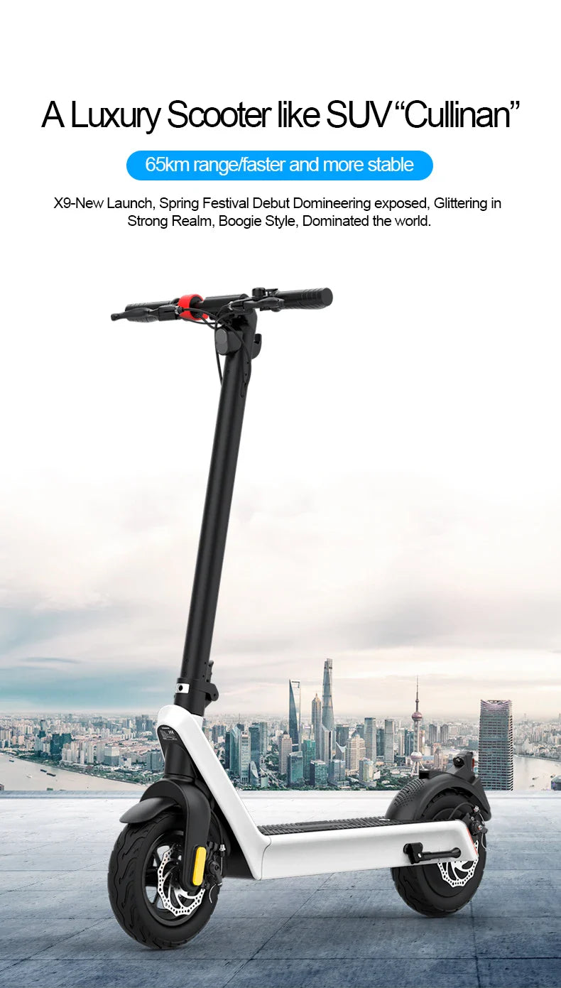 eBike Boys HX X9 PLUS Electric Scooter - Foldable, 60-80km Range, Unisex