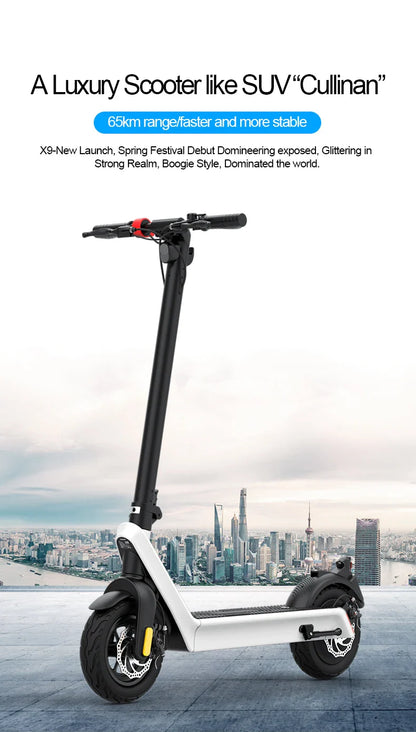 eBike Boys HX X9 PLUS Electric Scooter - Foldable, 60-80km Range, Unisex