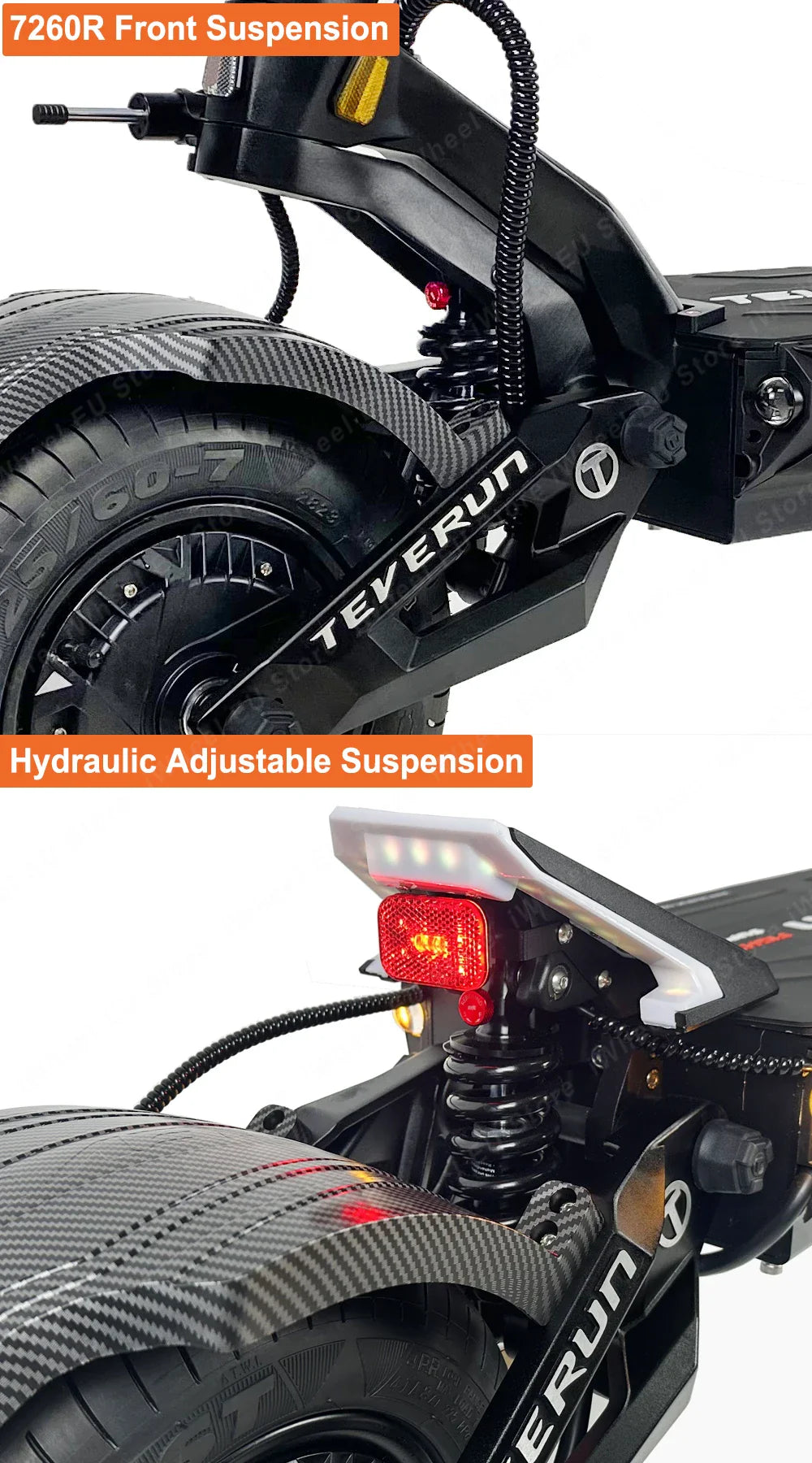 eBike Boys Teverun Fighter Supreme 7260R - 10000W Electric Scooter with GPS