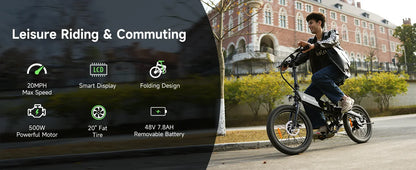 eBike Boys U5 500W 20" Folding eBike - Compact, Lightweight, and Powerful