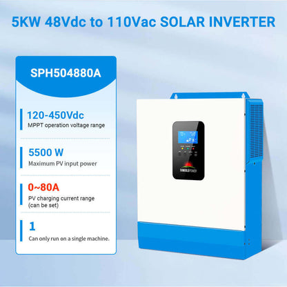 SunGoldPower 5000W 48V Solar Charger Inverter