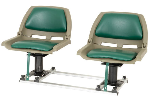 Sea Eagle Tandem Green Locking Swivel Seats w/ 7" Pedestals