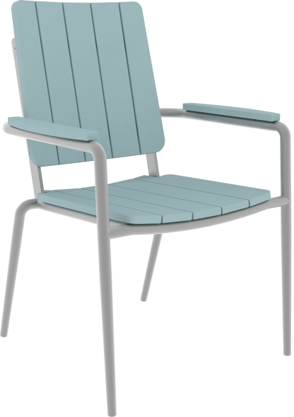 Seaside Casual Poly HIP Stackable Dining Arm Chair