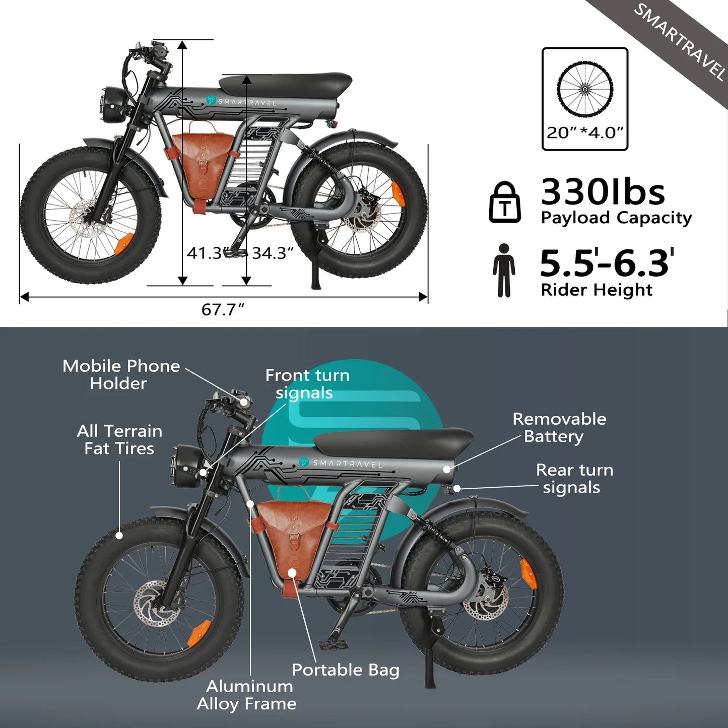 eBike Boys HEZZO 1200W Electric Bike - 48V Lithium Battery, Over 50km/h Speed