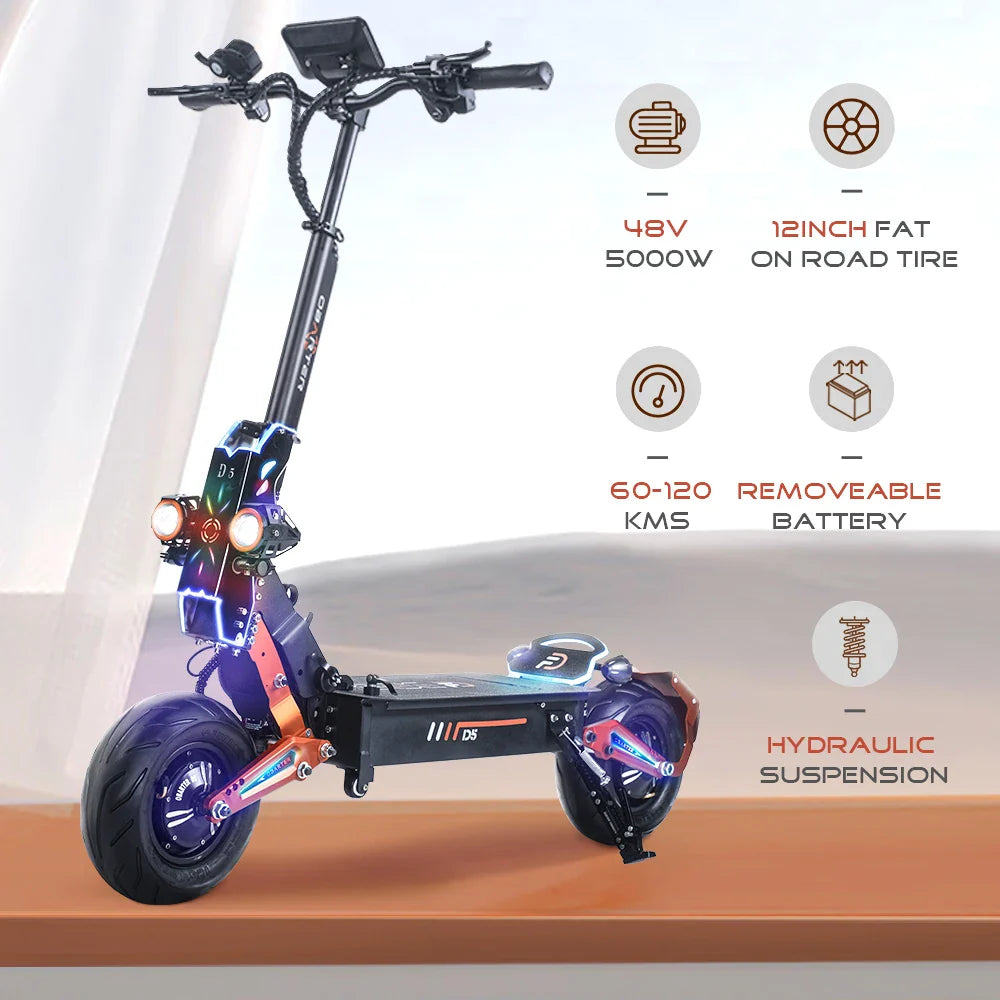 eBike Boys Obarter D5 5000W Electric Scooter - High Power, 60-100km Range