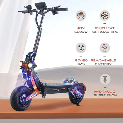 eBike Boys Obarter D5 5000W Electric Scooter - High Power, 60-100km Range