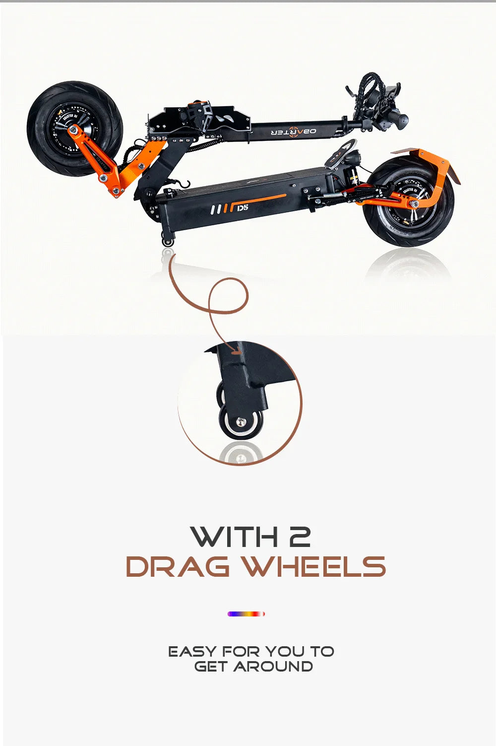 eBike Boys Obarter D5 Electric Scooter - 5000W, 70km/h Max Speed, Removable Battery