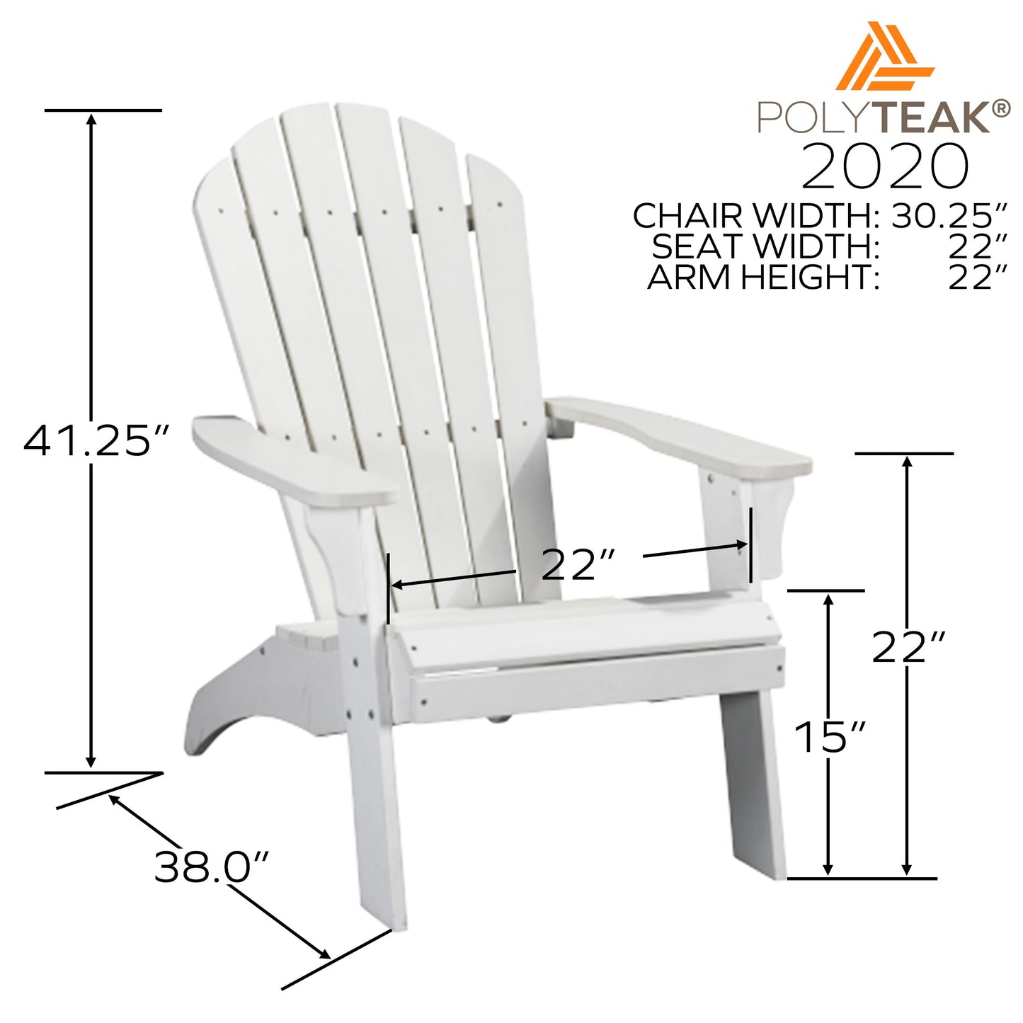 PolyTEAK King Size Adirondack Chair